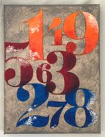 Toile « Chiffres » à l’acrylique